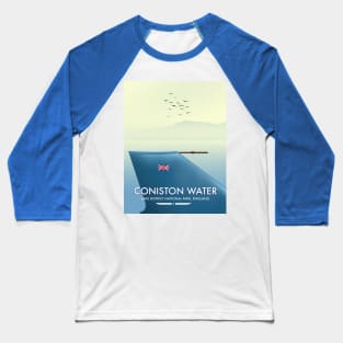 Coniston water travel poster Baseball T-Shirt